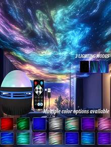 1 Piece Of Northern Lights/Water Ripple Projection USB Light For Bedrooms And Workspaces - Laptop Compatible USB Light, RGB Ambient Light With Remote Control For Home/Office Decoration - Can Be Used As A Holiday Gift With Multiple Home Decor Lighting Effects, Home Decor Birthday Gift - Projector Lamp - View 14