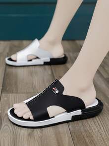 2025 New High-Quality Mandarin Duck Slippers For Men In Summer, Men's Slippers In A Single Line - Black - View 3