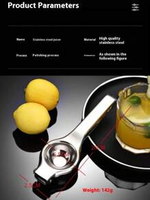 2 pièces presse-agrumes manuel en acier inoxydable - presse-citron et presse-orange avec une poignée ergonomique, parfait pour faire du jus frais maison dans la cuisine. Haute résistance, presse-citron/presse-agrumes/extracteur de jus manuel - jus d'orange/jus de citron vert, conception robuste, anti-corrosion et lavable au lave-vaisselle