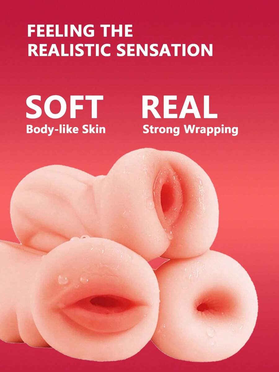 1 pieza Masturbador portátil con forma de avión con textura realista de vagina, ano y boca para estimulación masculina. Juguete sexual adulto sano, suave, sin vibración, lavable y reutilizable para aumentar la duración de la actividad sexual.