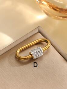 1 件金色不锈钢螺丝扣、连接环、登山扣、钥匙扣、狗绳配件、简约优雅的金属钥匙扣