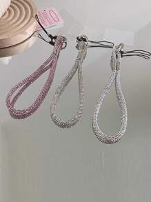 1 pieza Cordón de teléfono móvil con rhinestones, accesorio de moda de sujeción manual para decorar la funda del teléfono móvil como regalo para mujeres, madre, familia, amigos, cumpleaños, festividades