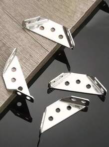 20pcs Heavy-Duty Stainless Steel Corner Brackets With Screws - 90° Angle Support, Scratch-Resistant, Easy Installation For Furniture & Wood Frames ﻿