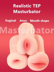 1 pieza Masturbador portátil con forma de avión con textura realista de vagina, ano y boca para estimulación masculina. Juguete sexual adulto sano, suave, sin vibración, lavable y reutilizable para aumentar la duración de la actividad sexual.