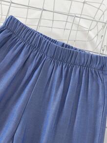 Young Girl' Wide Leg Pants, 2025 New Fashion Daily Casual All-Match Floral Embroidered Ruffle Hem Trousers