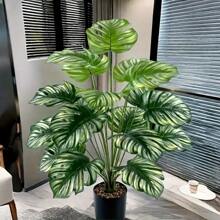 Elegant Artificial Monstera Plant - Ideal For Home And Office Decor, Anniversary And Holidays (Christmas, Easter, Thanksgiving) - For Indoor And Outdoor Use, Pot Not Included, Turtle Shape Decor