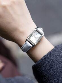 1pc Women's Fashion Quartz Watch With Roman Numeral Dial And Leather Strap, Suitable For Daily Wear