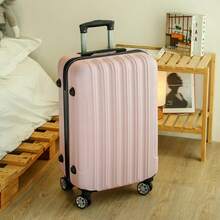 24-Inch Spinner Travel Suitcase With Combination Lock, For Men/Women - Dusty Pink - View 2