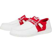 HEYDUDE Hey Dude Wally Tri Varsity 40785-119 Sneakers Mens White Red Casual Shoes TF5520 - White - View 8