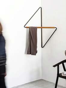 90度壁挂式衣架，卧室壁挂式衣架，转角衣架，储物架，转角架，北欧简约转角壁挂式衣架，现代家居转角衣帽架，帽子架，壁挂式储物架，铁艺转角架，可收纳外套、帽子和围巾，提高空间利用率 - 黑色 - 查看 3