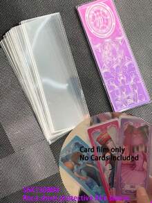 50张半透明小卡片 Photobooth 身份证卡，适合返校、大学生、男士、女士、情侣、情人节礼物、促销 - 無色 - 查看 9