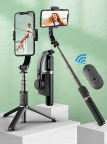 AXNEN Handliche Smartphone Gimbal Handstabilisator mit Stativ Selfie-Stick, faltbarer Gimbal mit kabellosem Fernbedienung für Smartphones