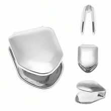 THATBOY Bộ 4 món Grillz trang sức thời trang cá tính đơn lẻ màu đồng bóng, phong cách đơn giản cực ngầu, quà tặng cho nam và nữ, đeo răng - Nhiều màu - Xem 12