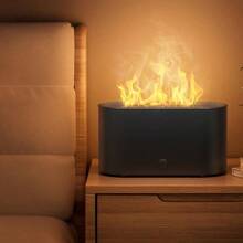 6 Colors Simulated Flame Humidifier - Single Room Humidifiers With Realistic Smoke Design, Aromatherapy Diffuser, Night Light, And Essential Oil Capability For Home, Office, And Gift Ideas