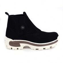 Men's Ankle Boot Genuine Leather Gel Insole - 黑色 - 查看 1
