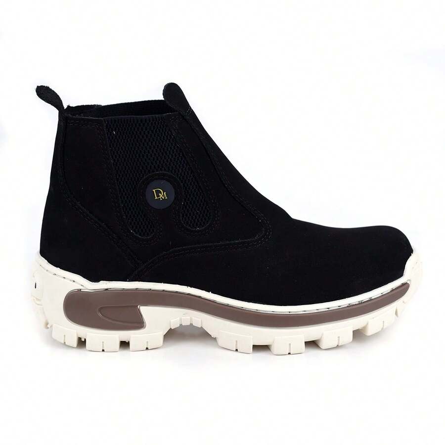Men's Ankle Boot Genuine Leather Gel Insole - 黑色 - 查看 1