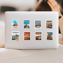 50 pezzi Adesivi da viaggio europei, adesivi per città, adesivi cartoni animati, adesivi da viaggio vintage, adesivi per paesi, adesivi per il mondo, adesivi in vinile impermeabili per borracce, computer, laptop, telefono, bagagli, quaderni, frigorifero