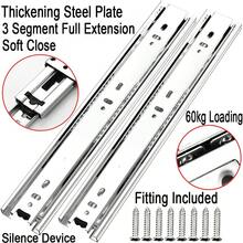 5 Paar/ 10 Stk Schwerlastauszug Schubladenauszug Kugelführung Vollauszug Schienen, Kugelauszug Schubladenschienen 250 mm - 600mm Nut Schubladenauszug - Schienen für Schubladen - Schubladen Schienensystem - Teilauszug Schubladen hochwertig - leicht anzubringen - Silber - Übersicht 5