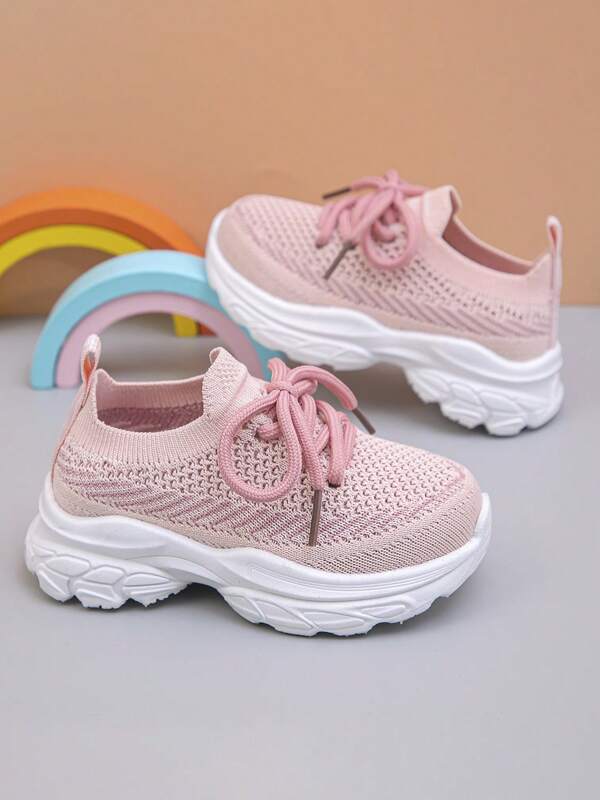 1 Pair Kids Sports Shoes, Soft Sole Anti-Slip Toddler Casual Shoes, Mesh Breathable, Fashion Versatile Children Walking Shoes, Spring/Autumn