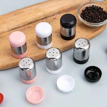 2pcs/Set Stainless Steel Seasoning Bottles Set, Outdoor Spice And Pepper Shaker Dispenser, BBQ Tools - Compact Portable, Best For Christmas, Halloween, Outdoor Barbecue Party