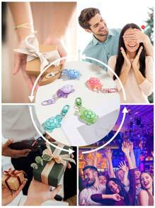 1 pièce/5 pièces Pendentifs multicolores lumineux de tortue, porte-clés pendentif animal, accessoires de sac, porte-clés de voiture, porte-clés, accessoires de porte-clés, porte-clés mignons, peuvent être fixés à des articles tels que des clés, des sacs, des téléphones portables, des accessoires de voiture, des breloques de sac, école, animal de dessin animé, gothique, Y2k
