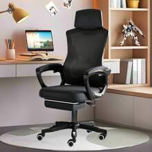 Ergonomic Office Chair, Desk Chair, 360 Degree Rotation, Telecommuting Chair, Ergonomic Office Chair, Office Chair, Swivel Chair, Gaming Chair, Breathable PC Chair, With Footrest