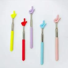 1-6pcs Retractable Teacher Pointer, Telescopic Hand Pointing Stick, Mini Extendable Classroom Pointer, For Teachers, Classroom Supplies, Party Supplies (Single Finger, Double Finger, Slight Defects, Cautious Buyers)