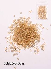 Set de 500 piezas de anillas abiertas redondas chapadas en oro y plata, mosquetones, kit de accesorios para joyería con bolsas selladas pequeñas para evitar la oxidación, apto para manualidades de joyería DIY, pulseras, collares, pendientes