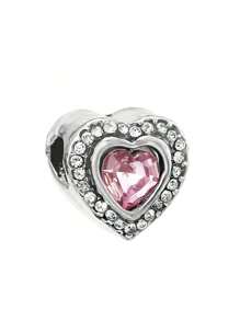 1 Pc Zirconia Rose Eternal Love Charm Square Crystal Zirconia Bracelet Pendant Heart Gold Plated Beaded Necklace Pendant Valentine's Day Mother's Day Birthday Gift, Silver, Square Crystal Stone