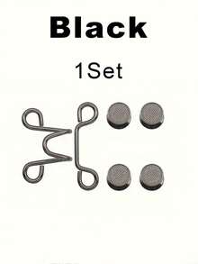 1 套隐形腰部塑身器，金属牛仔裤纽扣，时尚格子扣腰带，可拆卸腰部牛仔裤纽扣，腰部可调节扣，多功能设计 - 银色 - 銀色 - 查看 15