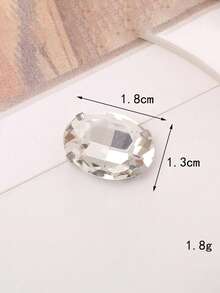 10 件玻璃爪水钻心形水晶 DIY 装饰鞋/配饰 - 無色 - 查看 4