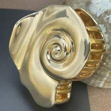 New Summer Ocean Series Ins Style Minimalist Unique Fashionable Seashell Spiral Shape Hair Clip, Gift Hair Claws Claw Clips Hair Clips Hair Jaw Clip Hair Clamps Hair Clutch Hair Catcher Clip