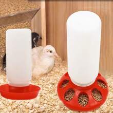 1pc Automatic Poultry Water Dispenser And Feeder, Suitable For Chicken, Birds, Pigeons, Quails - Multicolor - View 7