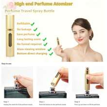 1pc Perfume Travel Refillable Bottle,Bottom-Filling Fragrances Perfumes Atomizer, Mini Cologne Dispenser, Portable Sprayer Pocket Size Perfume Contianer For Cruise Car Trip Purse Gift