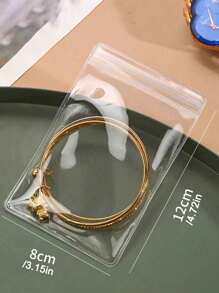 20/60pcs Pvc Transparent Resealable Jewelry Bags With Ziplock,Anti-Oxidation,Prevents Tarnishing,For Storing Earrings, Necklaces, Jewelry, Small Gift, Accessory Party Favor Pouches