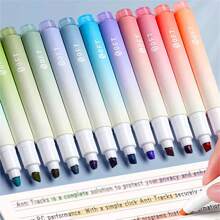 12 pezzi di evidenziatori per occhi colorati con punte da 4mm. Adatti per quaderni scolastici, marcatura, disegno, scarabocchio, forniture scolastiche, ritorno a scuola