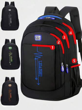 Grand sac à dos de grande capacité pour hommes, sac à dos pour étudiant avec compartiment pour ordinateur