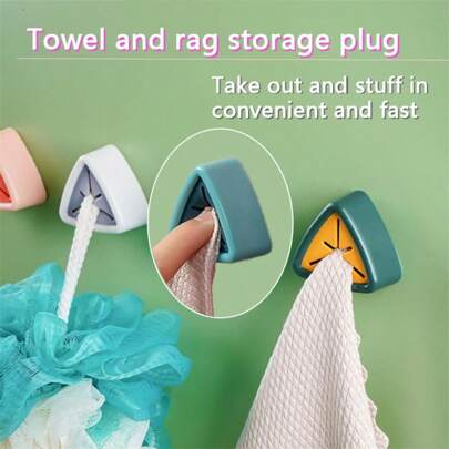 Barra y gancho para toallas, barra y gancho para paños, estante de toallas de pared sin taladrar, gancho de toalla de pared, estante de paños para baño, inodoro, cocina, artículos de cocina del hogar