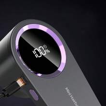 1个织物剃毛器，C型可充电式毛球去除器，智能数字显示屏毛球剃毛器，便携式织物剃毛器，适用于衣物和家具 - 深灰色 - 查看 3