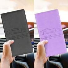 Car Registration And Insurance Card Holder, Vehicle License Document Glove Box Compartment Organizer, Interior Car Accessories For Women Men Teens,Waterproof Car Document Holder For Cards, Driver License