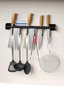1/5 pièces Étagère de rangement pour épices et divers dans la cuisine, Porte-bouteilles d'assaisonnement de grande capacité pour armoire, Porte-baguettes, Crochets pour ustensiles de cuisine, Organisateur de papier essuie-tout et film alimentaire, Installation sans perçage, Accessoires de cuisine, Décoration d'intérieur