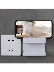 1pc Wall Hanging Storage Bracket Central Gateway Storage Bracket Remote Control Multi-Mode Gateway Fixed Support Storage Bracket Is Suitable For Living Room And Bedroom - Multicolor - View 3