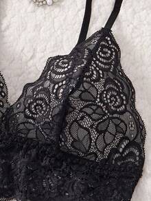 深 V 蕾丝半透明性感迷人设计睡衣套装，适合女士