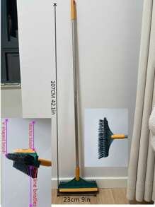 1 Household Bathroom Brush, Floor Cleaning Brush, Floor Brush, V-Shaped Scraper Floor Brush, Bathroom And Bathroom Sweeping Floor Broom Magic Broom