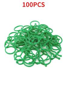100pcs Plant Support Clips For Climbing Plants Outdoor, Garden Vegetables Tomato Vine Flower Clips, Secured Plastic Plant Lever Loop Gripper Fixing Reusable Clips