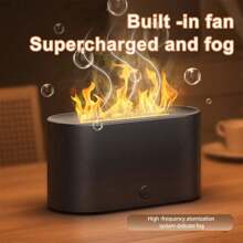 6 Colors Simulated Flame Humidifier - Single Room Humidifiers With Realistic Smoke Design, Aromatherapy Diffuser, Night Light, And Essential Oil Capability For Home, Office, And Gift Ideas