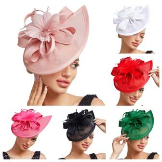 قبعة سيناماي أنيقة للزفاف والحفلات بطراز رجعي، قبعة كنتاكي للكنيسة والأسكوت، شريط رأس للعروس، إكسسوارات زفاف أنيقة للنساء، قبعات صغيرة، قبعات صغيرة، إكسسوارات شعر، هدايا