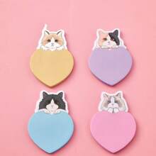 Blocchetti per appunti a forma di cuore con il simpatico volto di un cucciolo, 30 fogli per blocchetto, colori chiari, adatti per note d'ufficio, promemoria e memo, forniture scolastiche, rientro a scuola