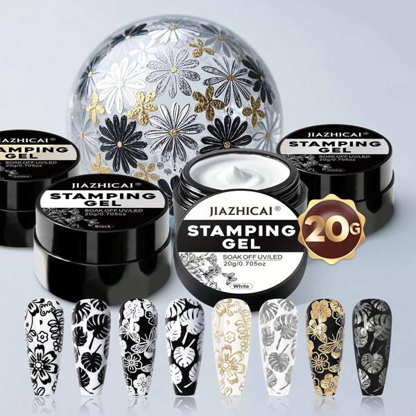 8G/20G Nail Stamping Gel Polish , ​Long-Lasting Durable And Easy To Use For Nail Stamping Nail For Nail Stamping Gel, Stamping Art Set & Collection