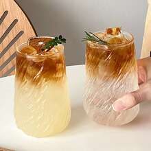1 chiếc cốc thủy tinh đựng cà phê dung tích lớn sáng tạo, cốc nghệ thuật Latte cao cấp, cốc thủy tinh đựng đồ uống lạnh dày, cốc thủy tinh đựng cà phê lớn, cốc đựng đồ uống lạnh trong suốt chất lượng cao, cốc nước chịu nhiệt dùng tại nhà khi quay lại trường - Trong sáng - Xem 8